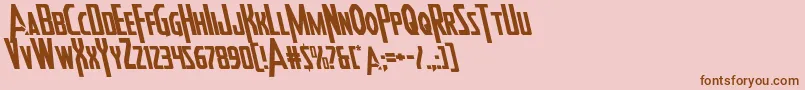 Heroesassembleleft Font – Brown Fonts on Pink Background