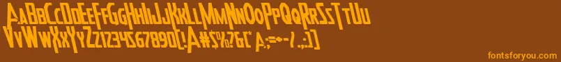 Heroesassembleleft Font – Orange Fonts on Brown Background