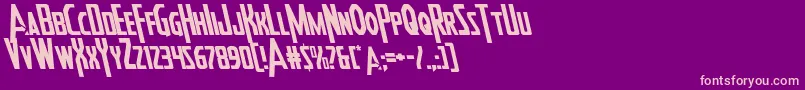 Heroesassembleleft Font – Pink Fonts on Purple Background