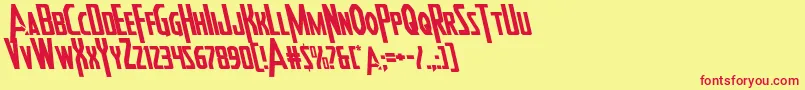 Heroesassembleleft Font – Red Fonts on Yellow Background