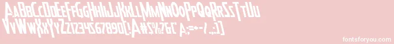 Heroesassembleleft Font – White Fonts on Pink Background