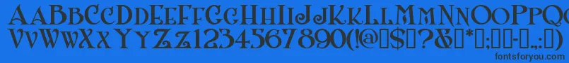 Shanlnc Font – Black Fonts on Blue Background