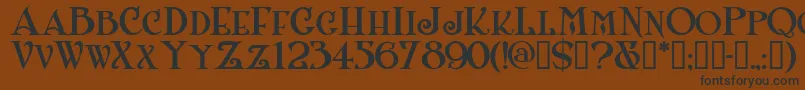 Shanlnc Font – Black Fonts on Brown Background