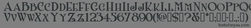 フォントShanlnc – 黒い文字の灰色の背景