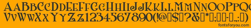 Shanlnc-fontti – mustat fontit oranssilla taustalla