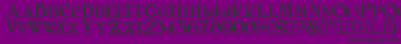 フォントShanlnc – 紫の背景に黒い文字