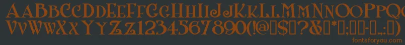 Shanlnc-fontti – ruskeat fontit mustalla taustalla