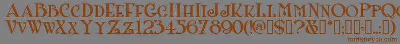 Shanlnc-fontti – ruskeat fontit harmaalla taustalla