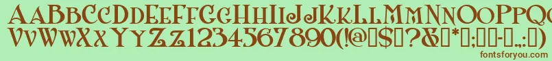 Шрифт Shanlnc – коричневые шрифты на зелёном фоне