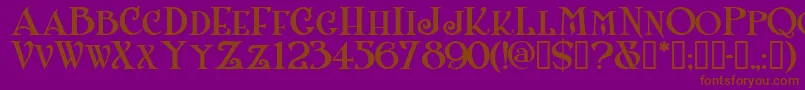 Shanlnc Font – Brown Fonts on Purple Background