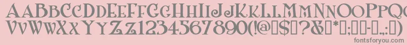Shanlnc-fontti – harmaat kirjasimet vaaleanpunaisella taustalla