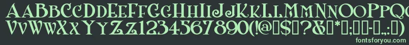 Shanlnc-fontti – vihreät fontit mustalla taustalla