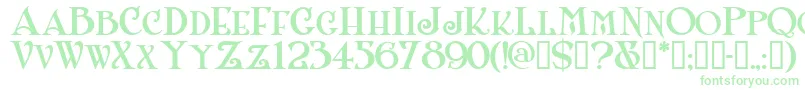 Shanlnc-fontti – vihreät fontit valkoisella taustalla