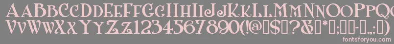 Shanlnc-Schriftart – Rosa Schriften auf grauem Hintergrund