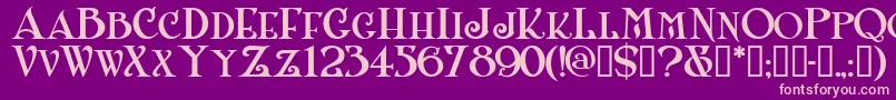フォントShanlnc – 紫の背景にピンクのフォント