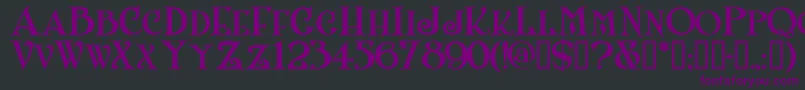 Shanlnc-Schriftart – Violette Schriften auf schwarzem Hintergrund