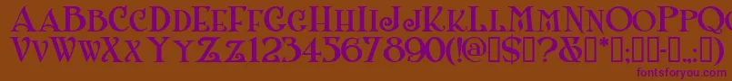 Shanlnc Font – Purple Fonts on Brown Background