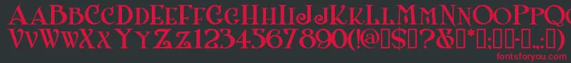 Shanlnc Font – Red Fonts on Black Background