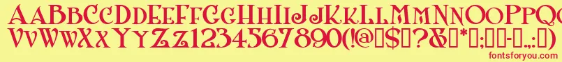 Shanlnc Font – Red Fonts on Yellow Background