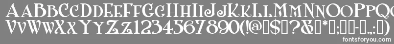Shanlnc-fontti – valkoiset fontit harmaalla taustalla