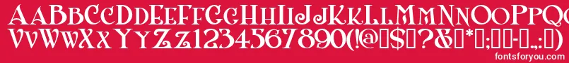 フォントShanlnc – 赤い背景に白い文字