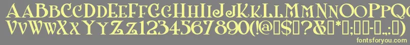 Shanlnc Font – Yellow Fonts on Gray Background