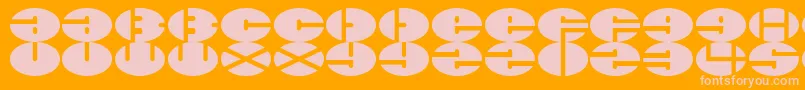 Xminus Font – Pink Fonts on Orange Background
