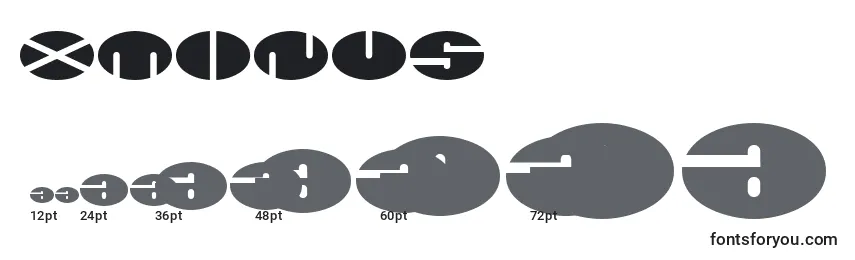Размеры шрифта Xminus