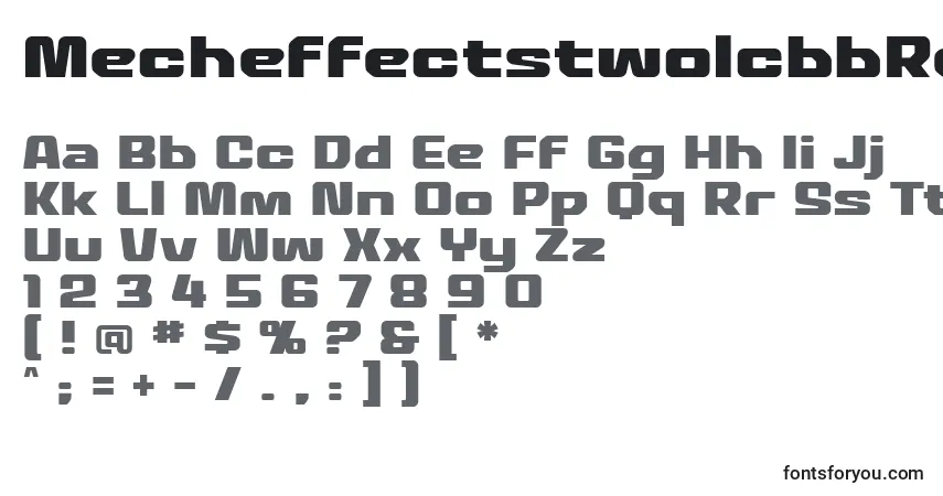 MecheffectstwolcbbReg (99375) Font – alphabet, numbers, special characters