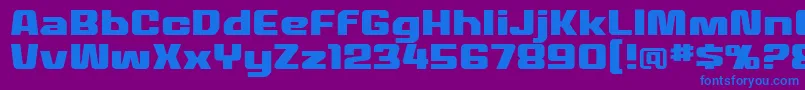 MecheffectstwolcbbReg Font – Blue Fonts on Purple Background