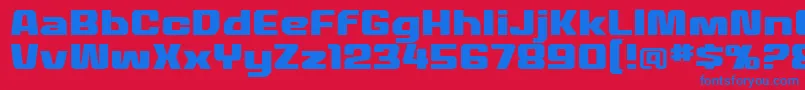 MecheffectstwolcbbReg Font – Blue Fonts on Red Background