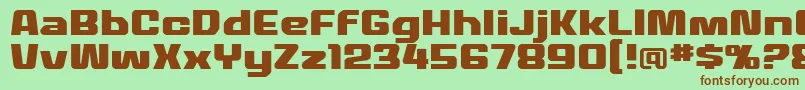 MecheffectstwolcbbReg Font – Brown Fonts on Green Background