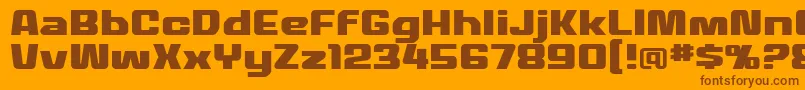 MecheffectstwolcbbReg Font – Brown Fonts on Orange Background