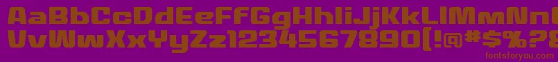 MecheffectstwolcbbReg Font – Brown Fonts on Purple Background