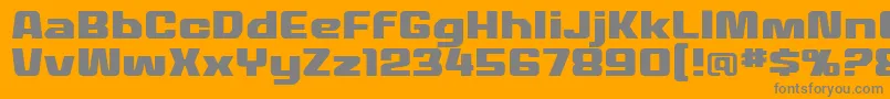 MecheffectstwolcbbReg Font – Gray Fonts on Orange Background