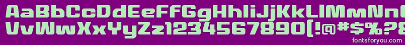 MecheffectstwolcbbReg Font – Green Fonts on Purple Background