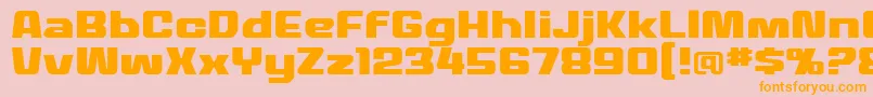 MecheffectstwolcbbReg Font – Orange Fonts on Pink Background