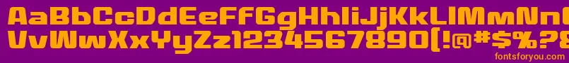 MecheffectstwolcbbReg Font – Orange Fonts on Purple Background