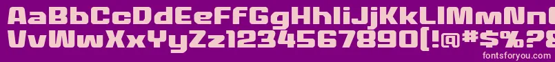 MecheffectstwolcbbReg Font – Pink Fonts on Purple Background