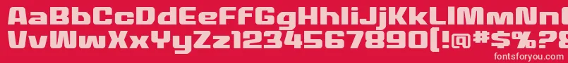 MecheffectstwolcbbReg Font – Pink Fonts on Red Background