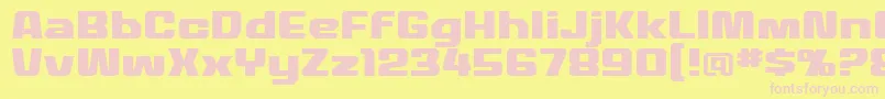 MecheffectstwolcbbReg Font – Pink Fonts on Yellow Background