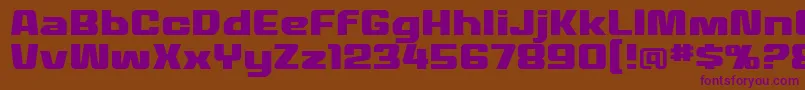 MecheffectstwolcbbReg Font – Purple Fonts on Brown Background