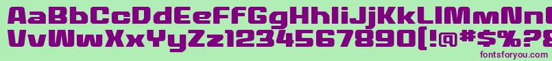 MecheffectstwolcbbReg Font – Purple Fonts on Green Background