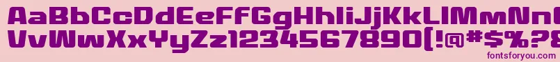 MecheffectstwolcbbReg Font – Purple Fonts on Pink Background