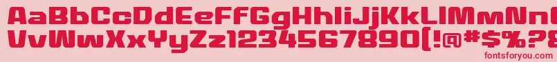 MecheffectstwolcbbReg Font – Red Fonts on Pink Background