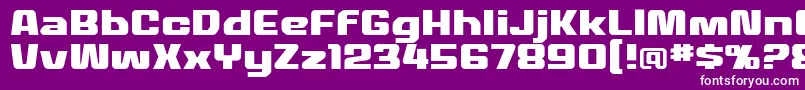 MecheffectstwolcbbReg Font – White Fonts on Purple Background