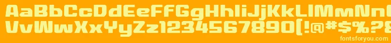 MecheffectstwolcbbReg Font – Yellow Fonts on Orange Background