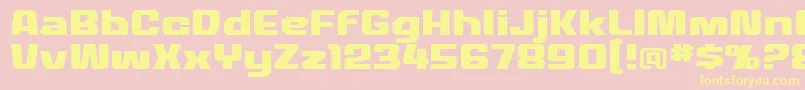 MecheffectstwolcbbReg Font – Yellow Fonts on Pink Background