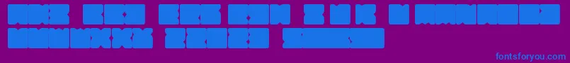 Шрифт Suihou – синие шрифты на фиолетовом фоне