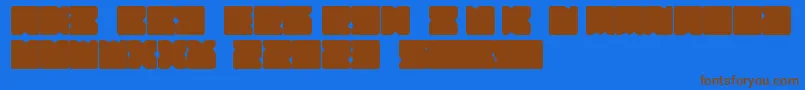 Suihou Font – Brown Fonts on Blue Background